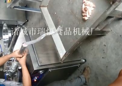 液壓灌腸機，大肉塊